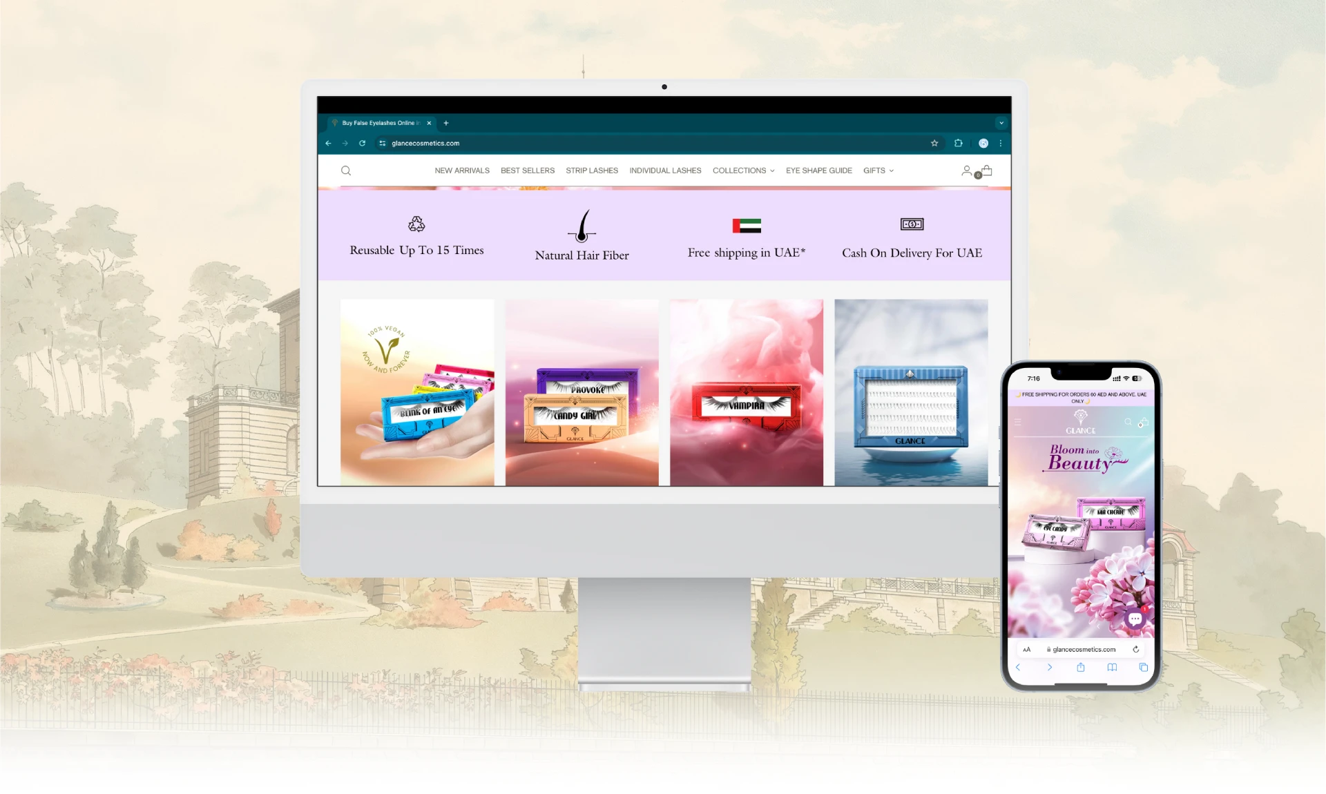 Glance Cosmetics Website Development gallery 1