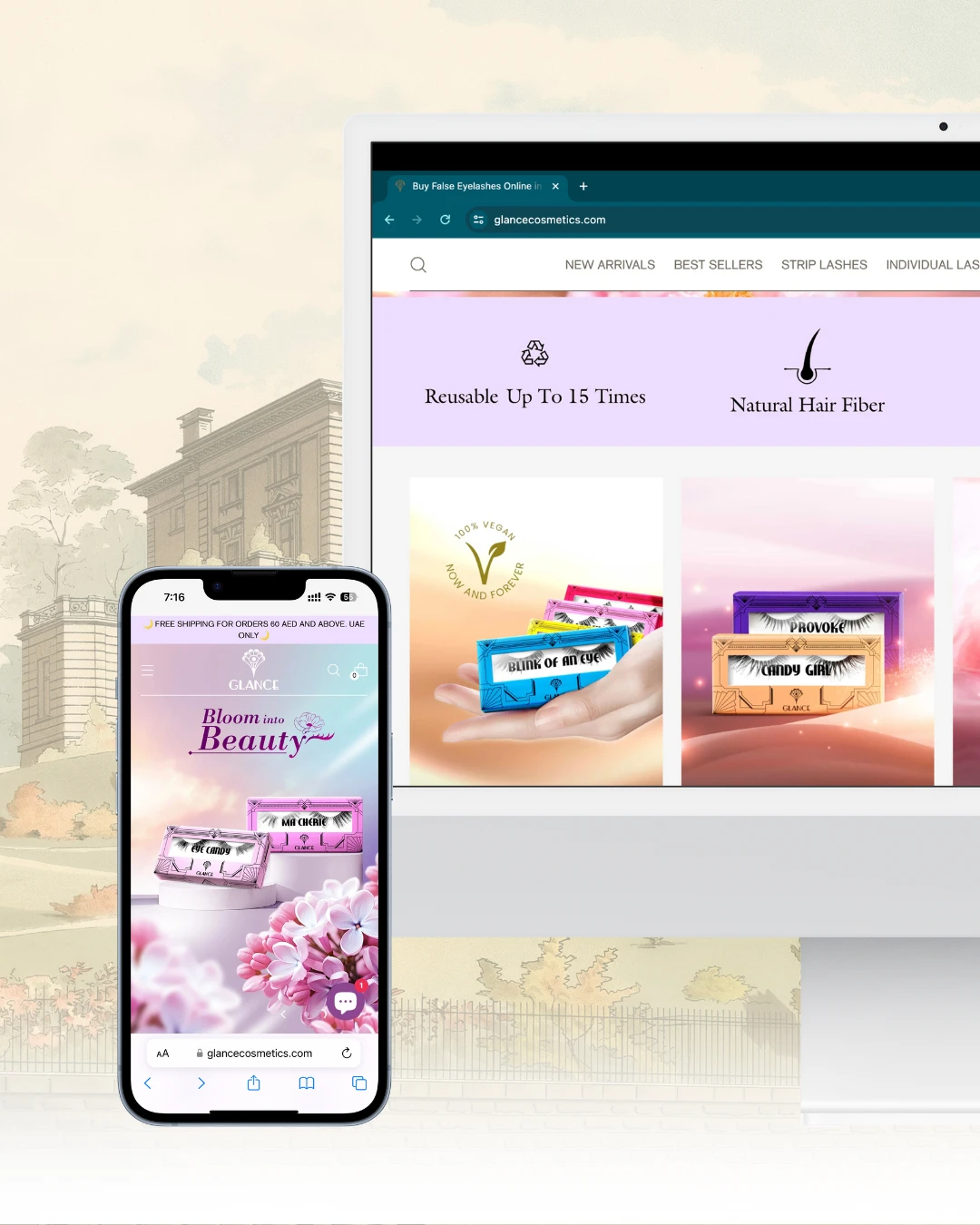 Glance Cosmetics Website Development gallery 3
