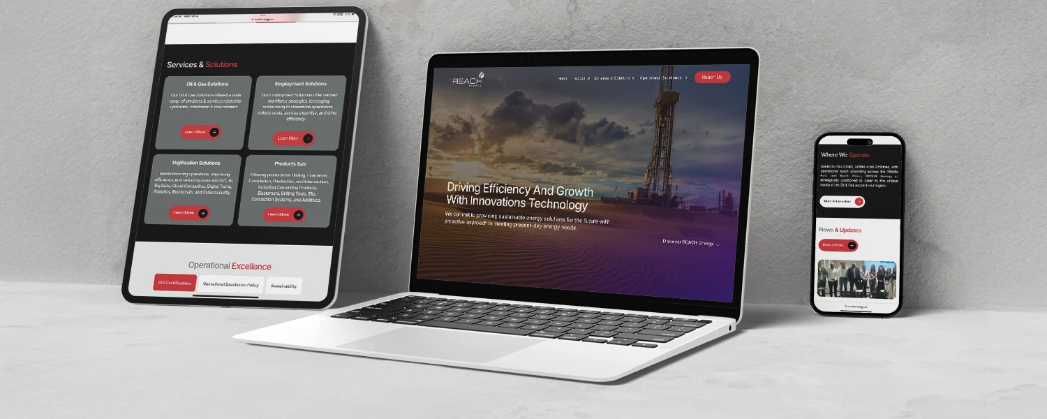 REACH Energy Website Development gallery 1