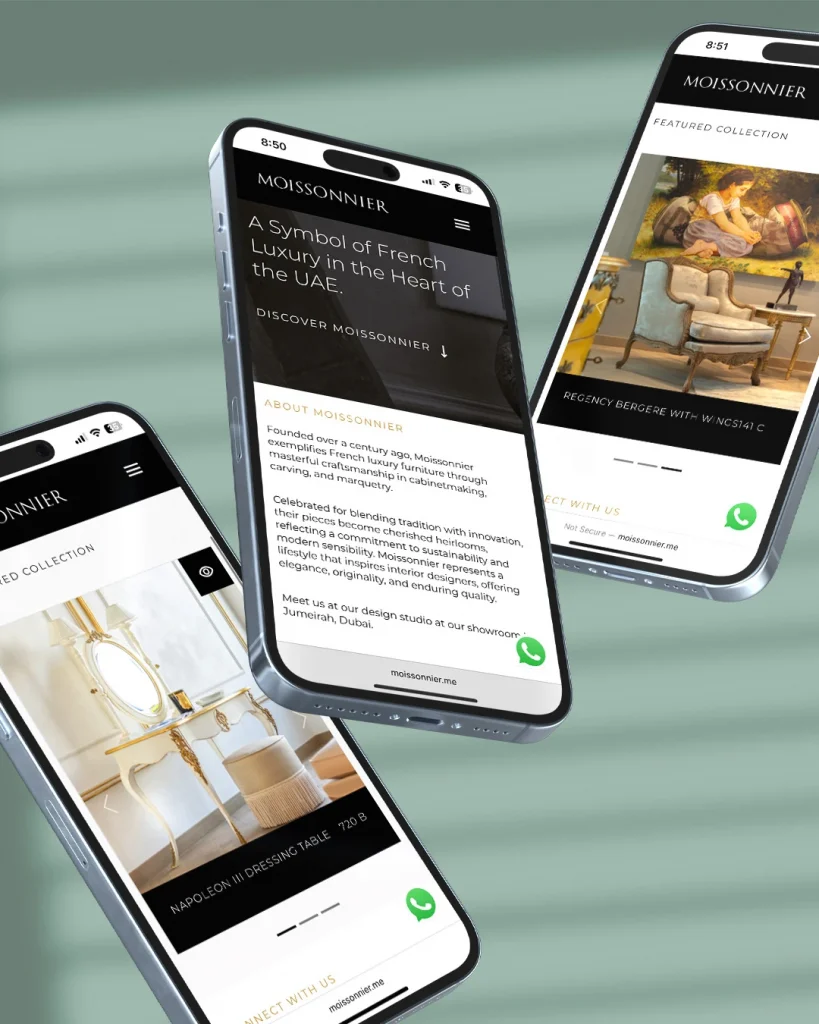 Moissonnier Landing Page Development