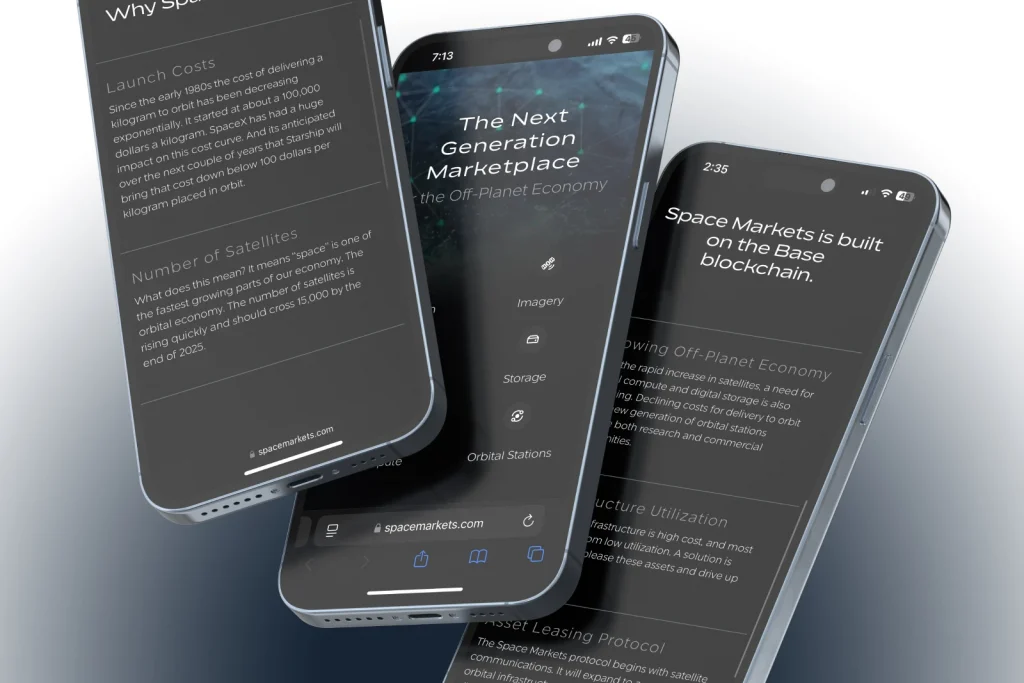 Space Markets Website Development